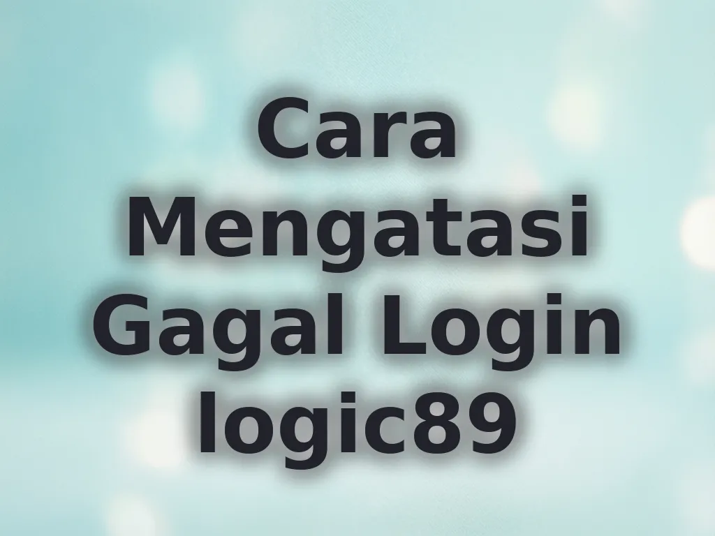 Cara Mengatasi Gagal Login logic89